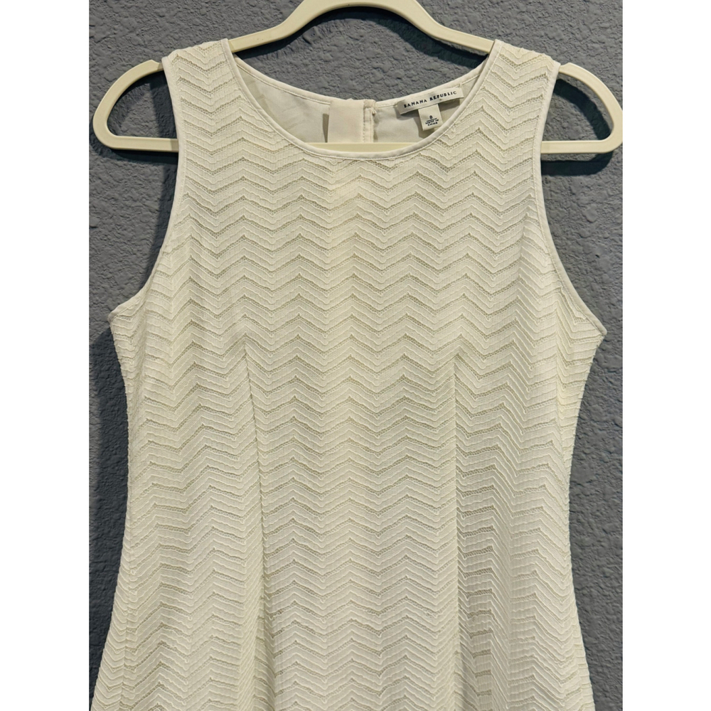 Banana Republic White Zip Back Tank Top Size 8 - Picture 10 of 11